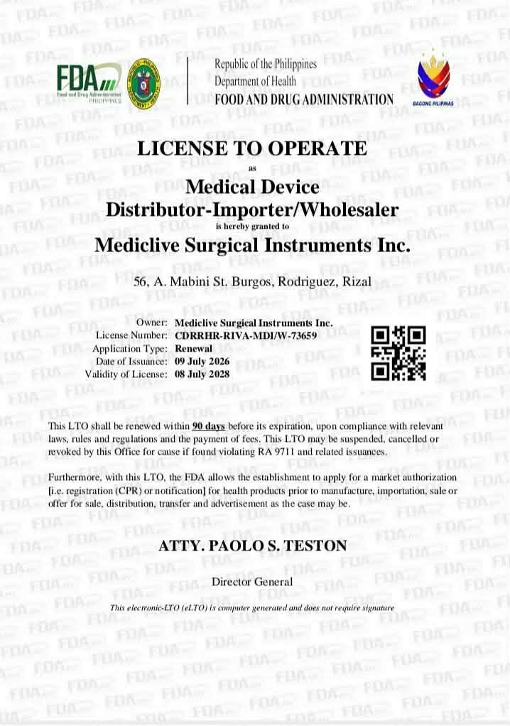 FDA License to Operate