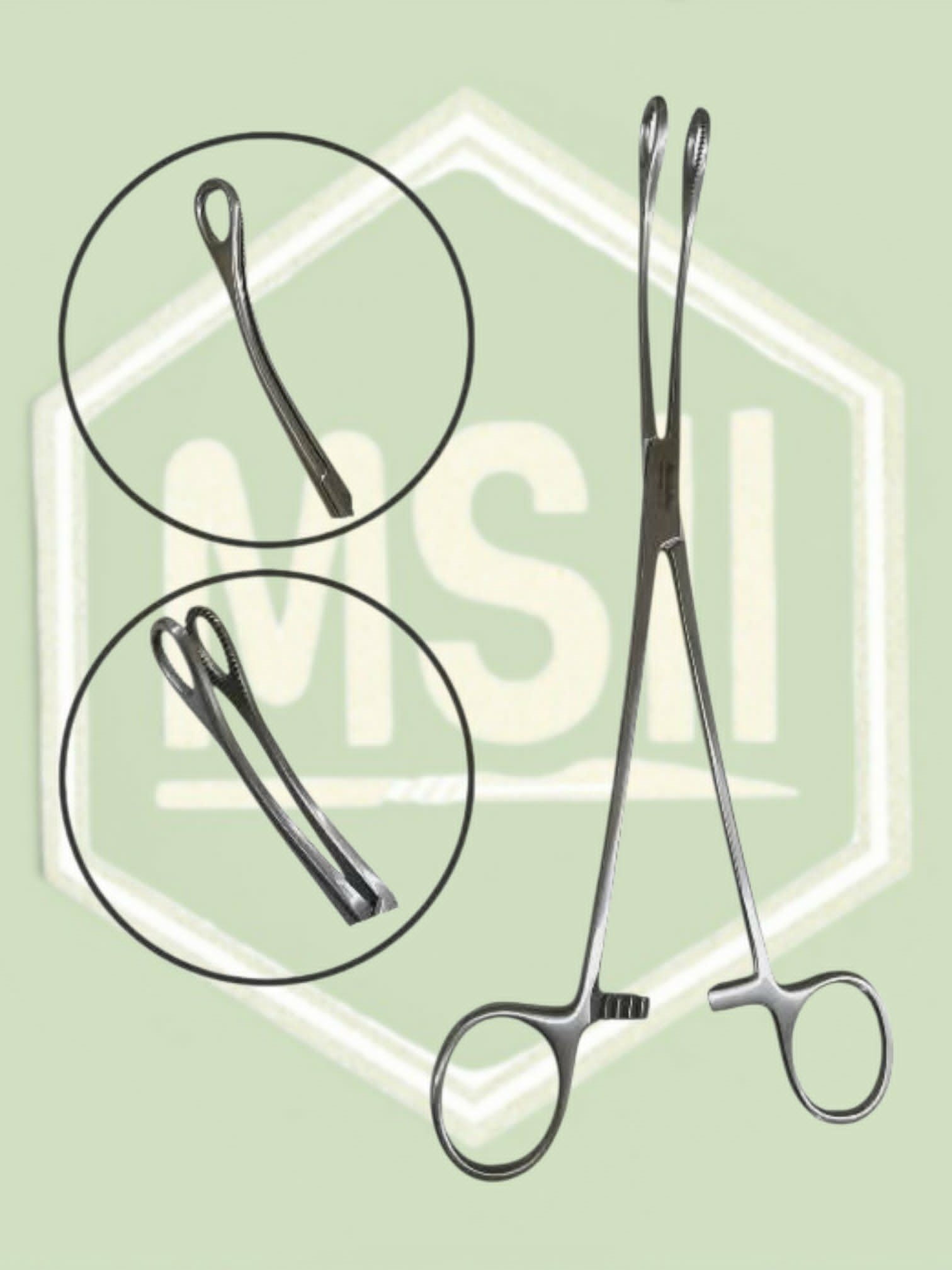 SPONGE OVUM FORCEP CURVE 9 1/2"