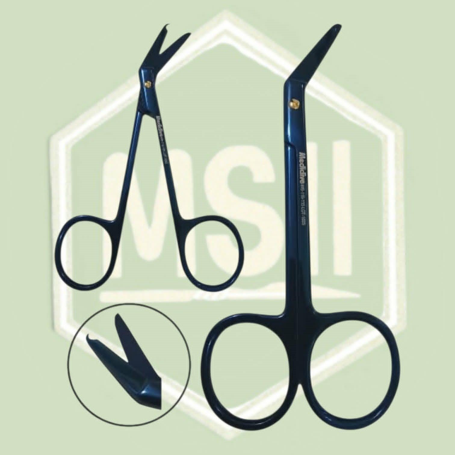 ANGLED SPENCER SUTURE SCISSORS 11.5CM