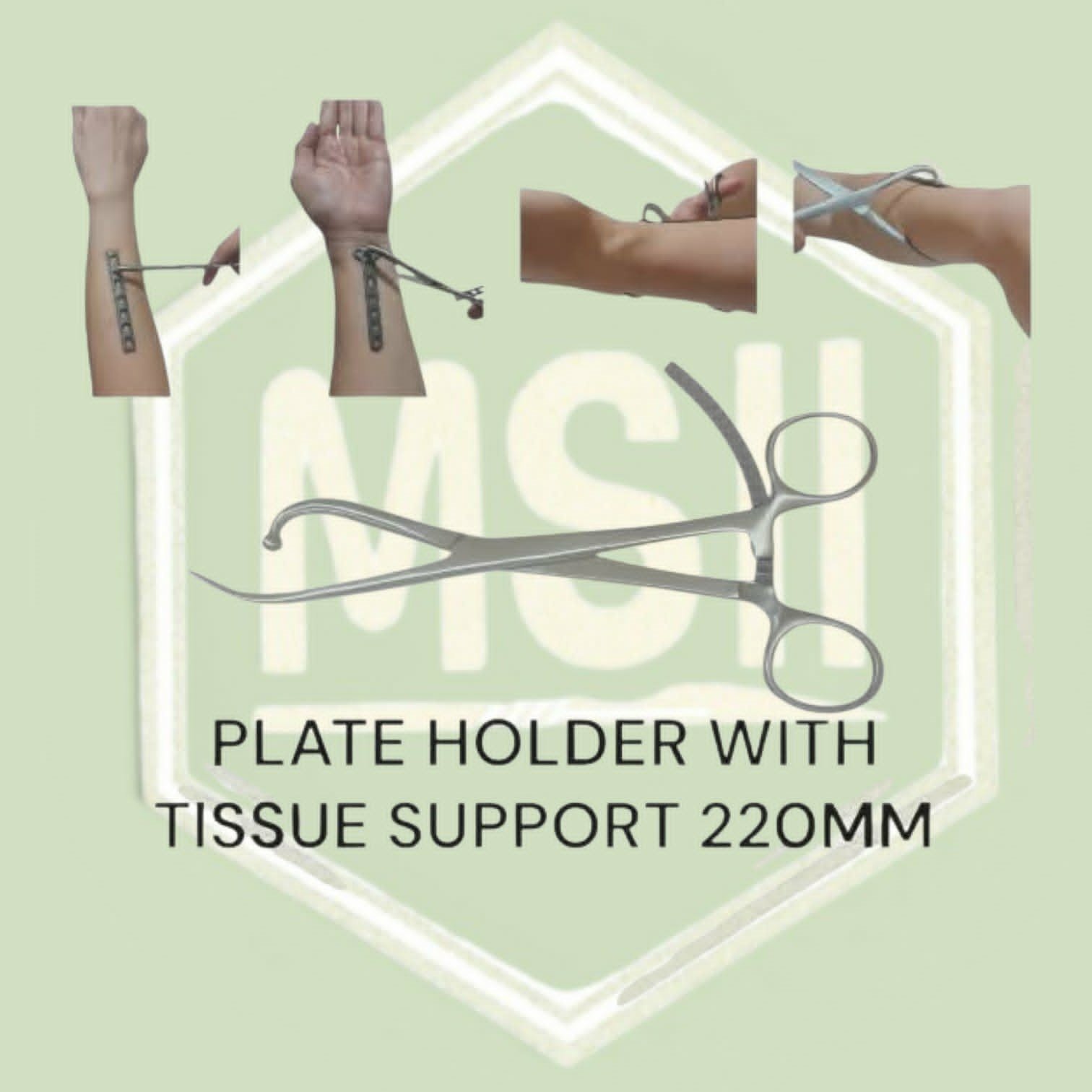 PLATE HOLDER WITH TISSUE SUPPORT 220MM