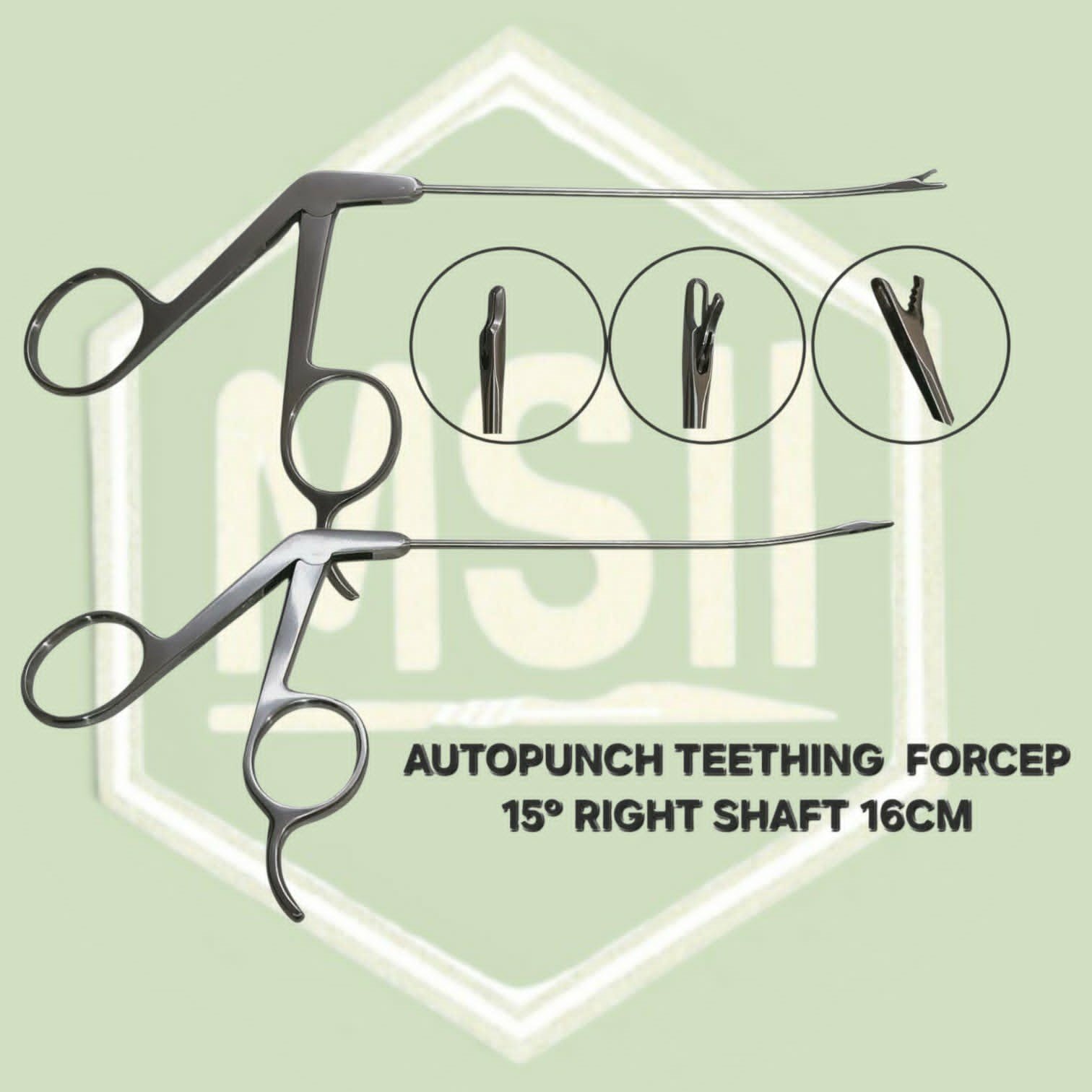 AUTOPUCH TEETHING FORCEP 15° RIGHT SHAFT 16CM