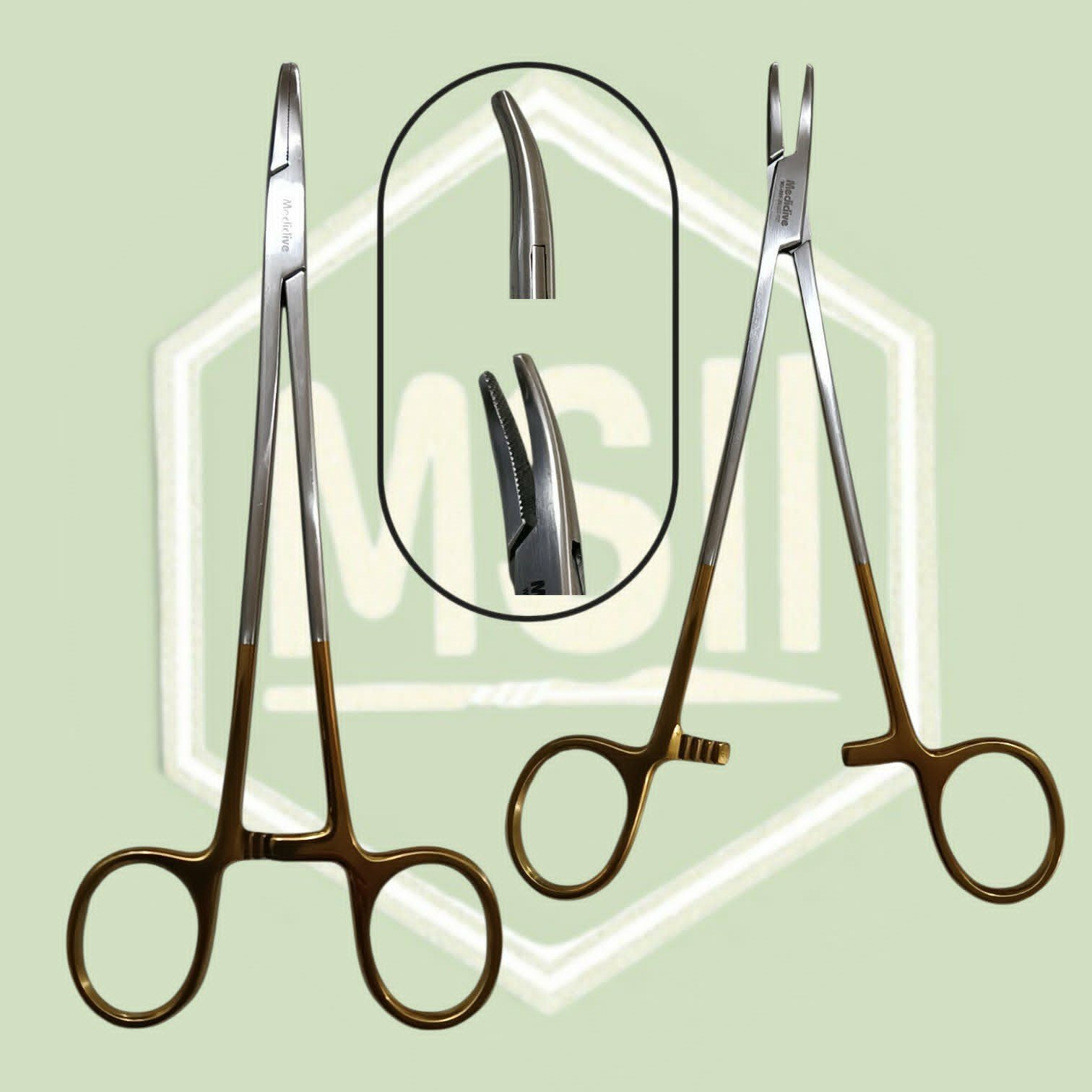 HEANY NEEDLE HOLDER CURVE 8"