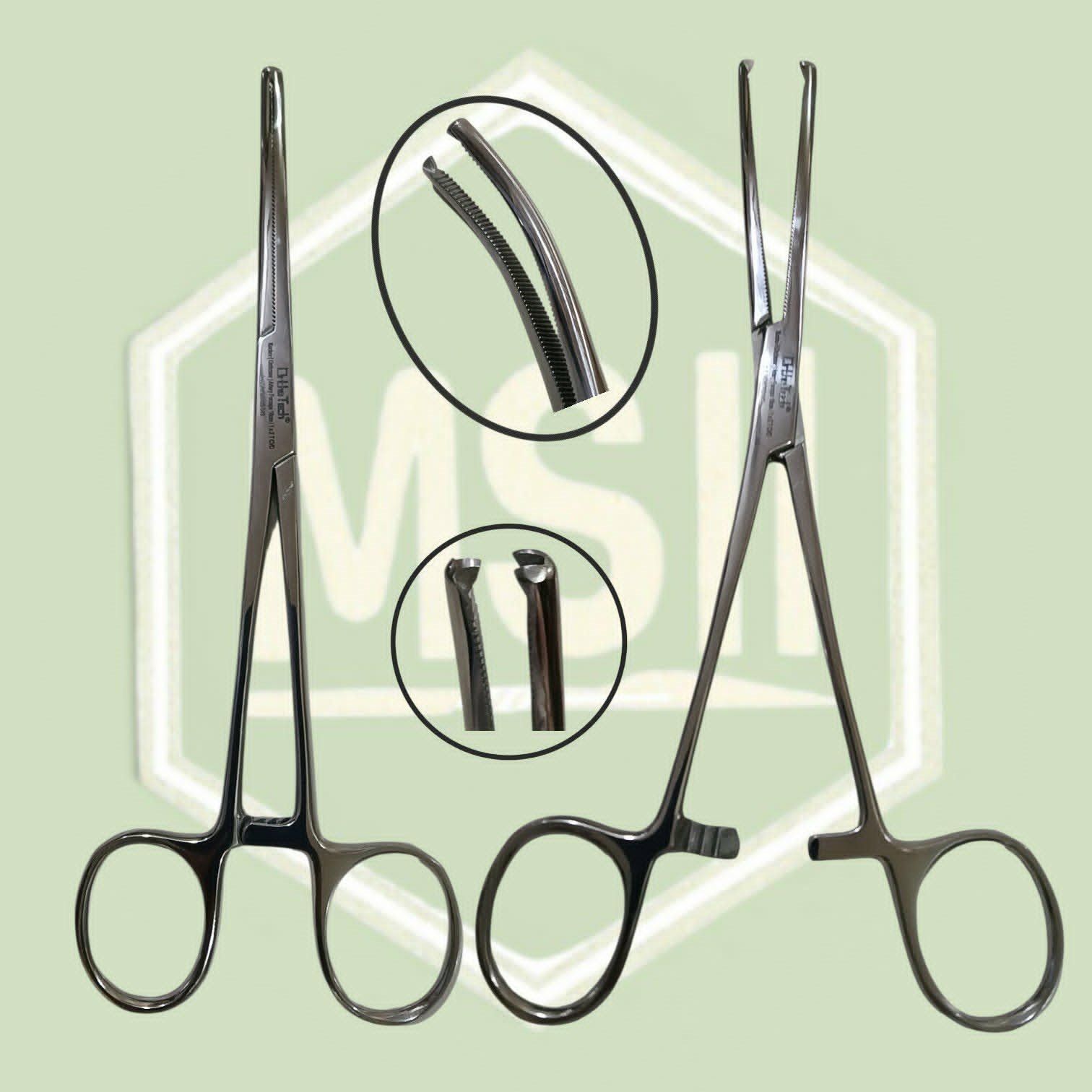 KOCHER ARTERY FORCEP 1 X 2 TEETH 18CM CURVE