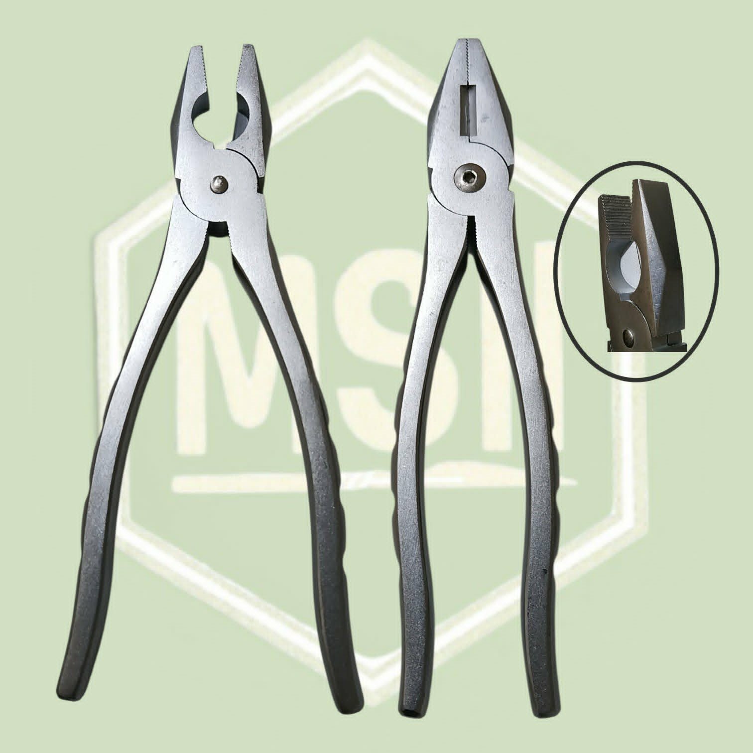 FLAT NOSE PLIER WITH CUTTER 8 INCHES