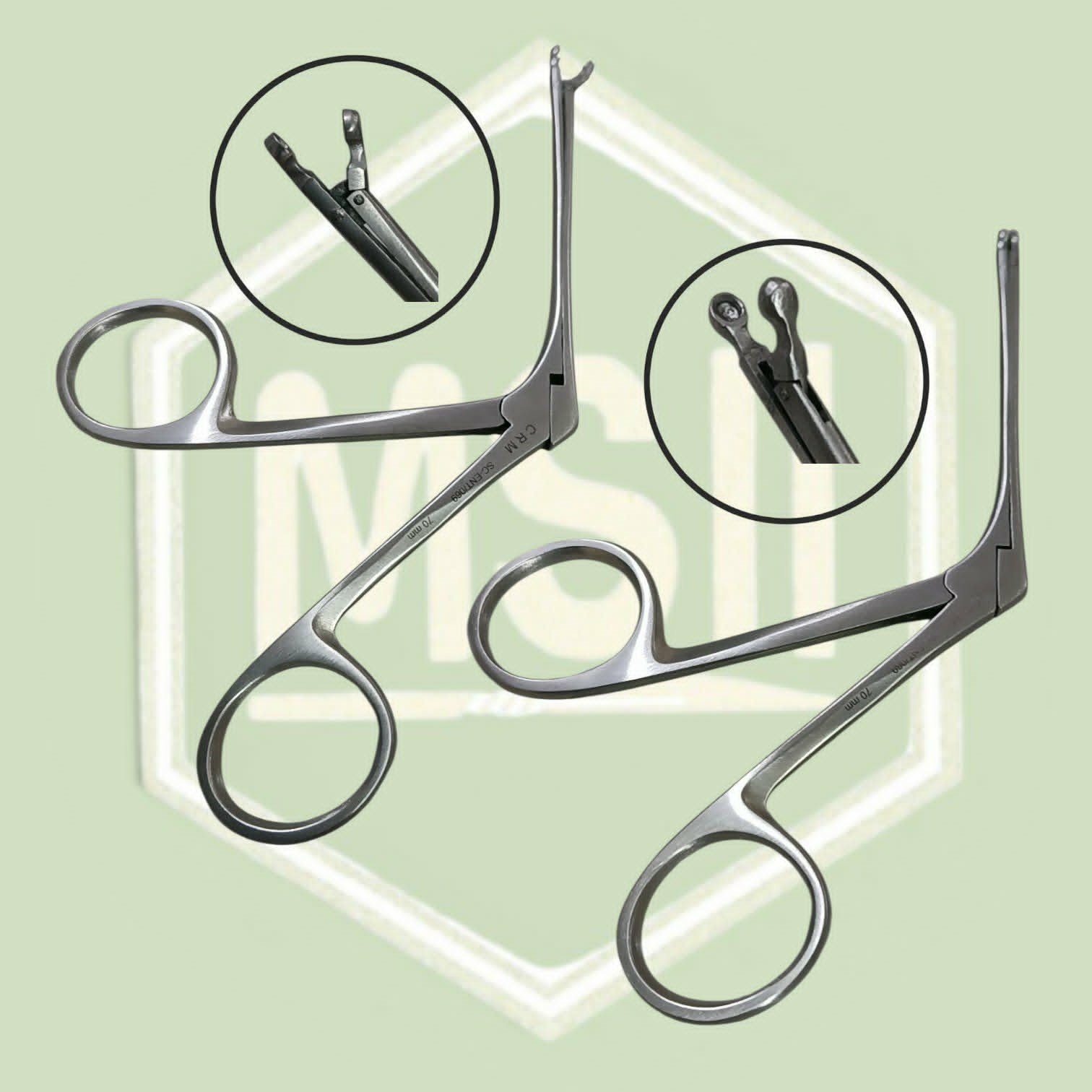 SHEA AURAL FORCEP MICRO OVAL CUT JAW 70MM