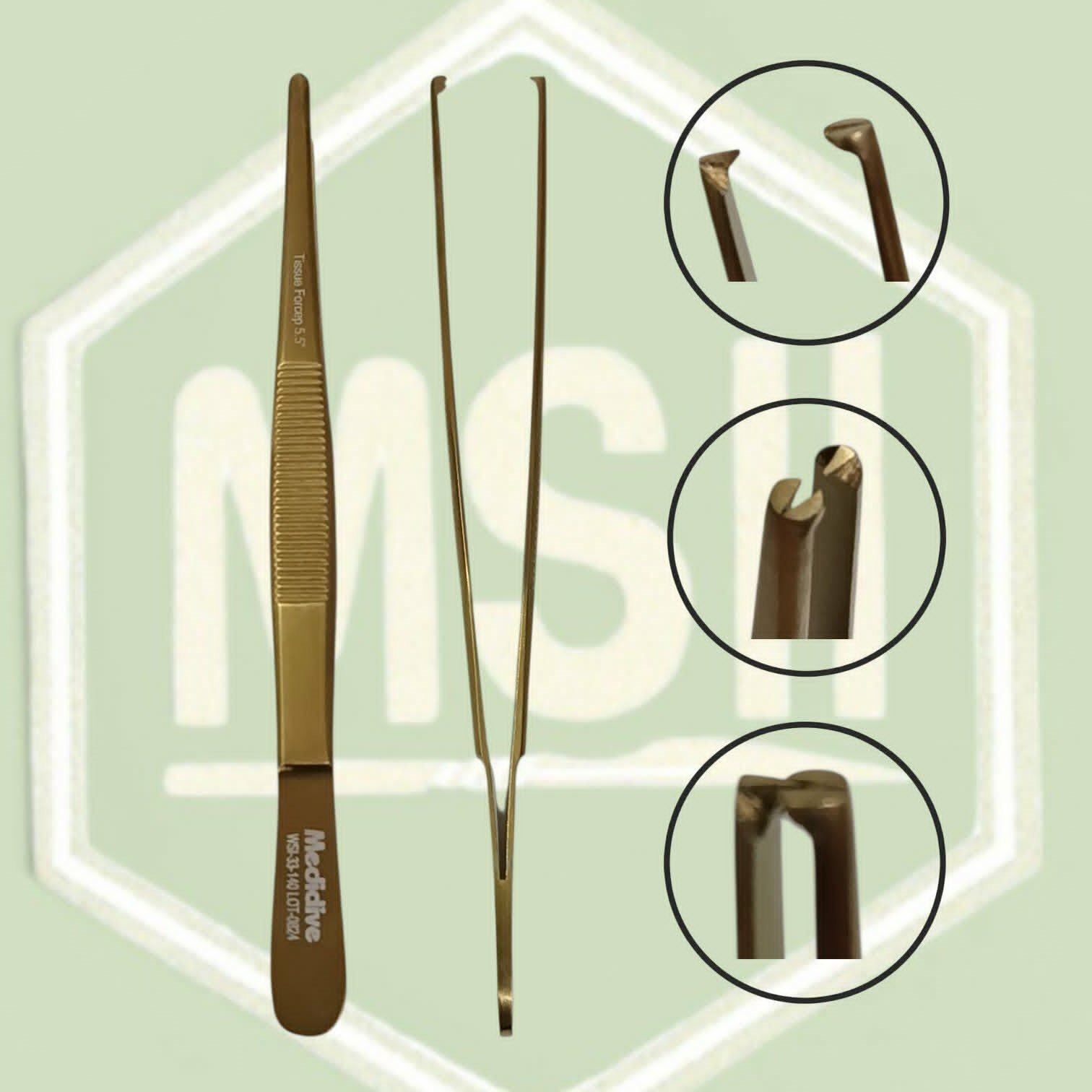 TISSUE FORCEP 5.5"